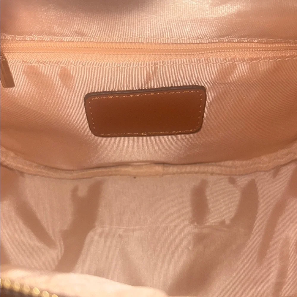 Vegan Leather Brown and Tan Monogram Crossbody Bag-NWOT - Picture 3 of 8